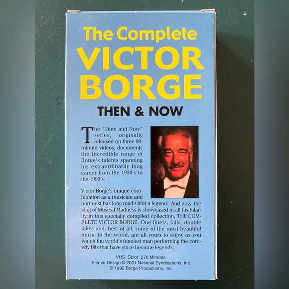 The Complete Victor Borge Then and Now VHS Tape. Funny Comic Music Piano EXCELL - Picture 2 of 3